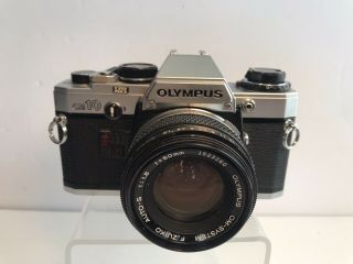 Vintage Olympus Om10 35mm Slr Film Camera W Zuiko 50mm 1.  8 Lens