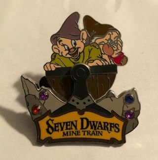 Grumpy Dopey Jeweled Mine Train Car Disney Trading Pin Snow White & Seven Dwarfs