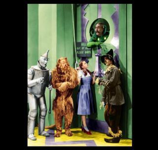 Rare Wizard Of Oz Emerald City Photo 1939 Cast Judy Garland,  Bert Lahr,  Jack Haley