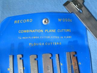 Vintage Set of 18 RECORD No.  050C Combination Plough Plane Cutters 2