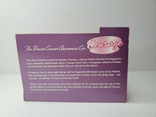 Chevron Toy Car Courage 2007 Breast Cancer Special Edition RARE/HTF 3