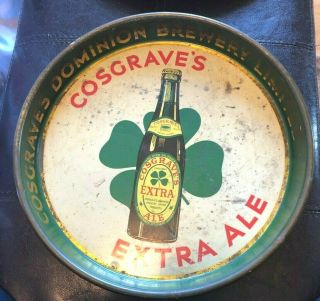 Cosgraves Extra Ale Beer Tray,  13 Inch Tray,  Tough Canada Canadian