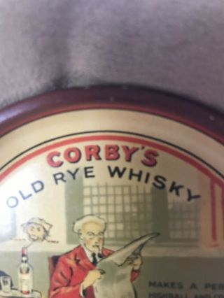 Corby’s Old Rye Whiskey Tip Tray C1925 - Pre Prohibition 2