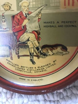 Corby’s Old Rye Whiskey Tip Tray C1925 - Pre Prohibition 3
