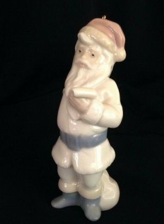 Lladro 1991,  Santa Claus Figure Or Ornament Withtoys & Naughty Or List
