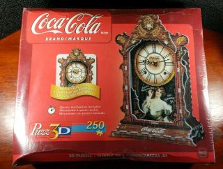 Puzz - 3d Coca - Cola Real Clock 250 Pc Jigsaw Puzzle Nib