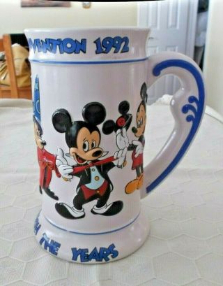 Disneyana 1st Convention 1992 Mug/stein " Mickey Through The Years " Disney