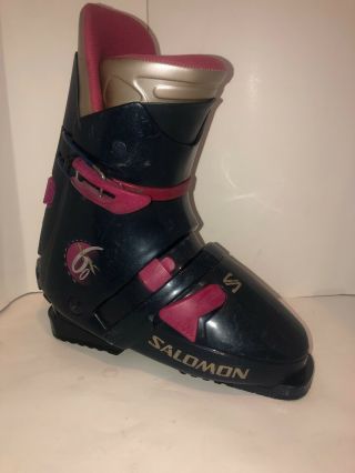 Salomon Down Hill Ski Boots Sx 30,  Size 26.  5/335 Sz 9 Womens Rear Entry Vintage