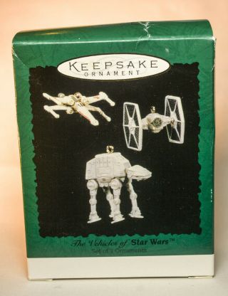 Hallmark: The Vehicles Of Star Wars - Set Of 3 Miniatures - Keepsake Ornament