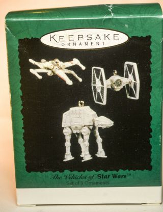 Hallmark: The Vehicles of Star Wars - Set of 3 Miniatures - Keepsake Ornament 2