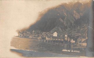 Juneau,  Ak Homes Along Shore Real Photo Private Mailing Card C.  1898 - 1902