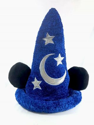 Disney Parks Mickey Mouse Wizard Sorcerer Fantasia Plush Ears Hat Adult Costume