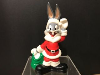 Vintage Looney Tunes Warner Bro.  Bugs Bunny Santa Claus Vinyl Holiday Light