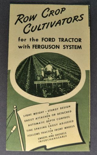 1941 Ford Tractor Ferguson Cultivator Sales Brochure Folder