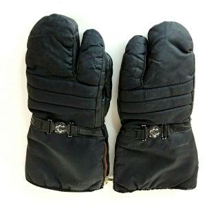 Vintage Arctic Cat Leather Snowmobile Gloves Mittens Men 
