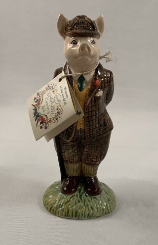 Beswick Gentleman Pig Figurine With Certificate Of Ownership