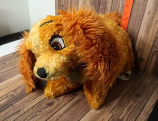 Disney Parks Lady And The Tramp Reversible Pillow Pet Plush Dog Lady