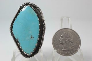 Vintage Old Pawn Navajo Turquoise Sterling Silver Ring Size: 9 527