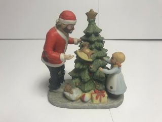 Flambro Imports " Emmett Kelly Jr " Figurine Christmas Santa Hobo Exclusive Signed