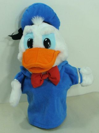 Applause Donald Duck Hand Puppet 13 " Plush Soft Toy Stuffed Animal Vintage Euc