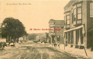 Wi,  West Salem,  Wisconsin,  Leonard Street,  Business Section,  1909 Pm,  Jones Pub