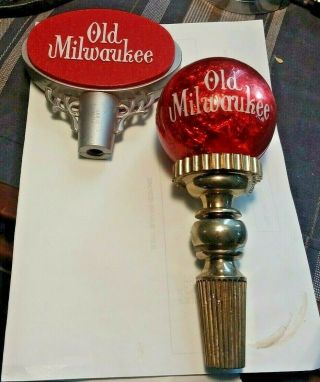 Rare Vintage 1969 Old Milwaukee Red Globe Beer Tap Handle Knob 6 "