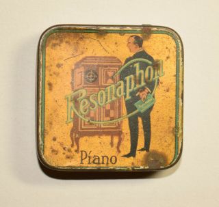 Vintage Gramophone Phonograph Needles Tin Resonaphon Piano