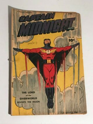 Captain Midnight 62 Fawcett Comics 1948 Gd Pre - Code Golden Age