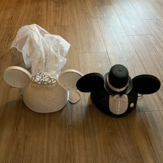 Disney Mickey Minnie Bride Groom Mouse Ears