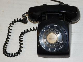 Vtg 1966 Western Electric Bell C/d 500 Rotary Dial Telephone G1 Black Desk Phone