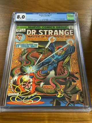 Dr.  Strange 1 (marvel 1974) Cgc 8.  0 Vf Classic Brunner 1st App Silver Dagger