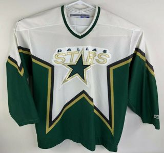 Vintage Made In Canada Ccm Nhl Dallas Stars Hockey Jersey Men Size Xxl