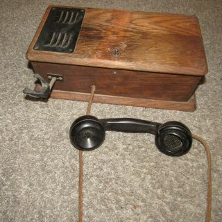 Vintage Wall Phone Telephone Handset T.  R & S co. 3