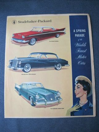 1958 Studebaker - Packard A Spring Parade For The American Weekly Brochure