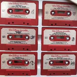 Disney Storyteller Cassette Read - Along 12 Books w/ Case 1979 Take - A - Tape Along 2