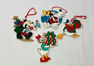 Disney Christmas Ornaments,  Mickey Mouse Pluto,  Donald Daisy Duck,  Wooden Cute