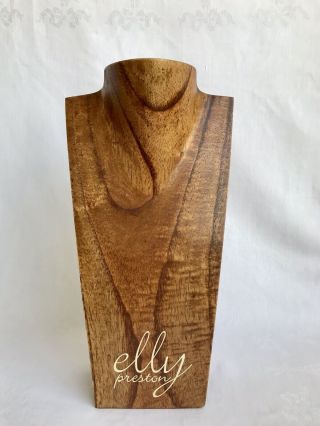 Elly Preston Jewelry Retail Display Advertising Wood Neck Necklace Holder Vanity