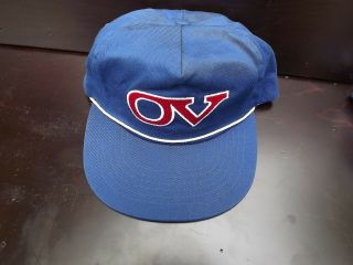 Vintage 1980’s Old Vienna Ov Beer Blue Trucker Snapback Hat Cap Ov