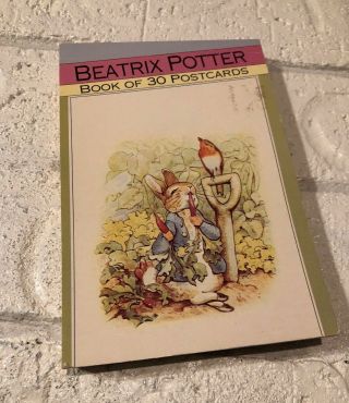 Vintage Beatrix Potter Book Of 30 Full Color Postcards Peter Rabbit
