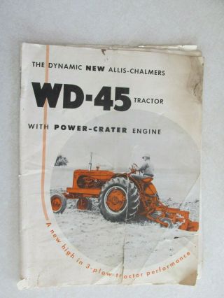 Mbe76 Farm Sales Brochure Allis Chalmers Wd - 45 Tractor