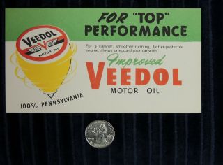 Associated - Flying A Oil Co - Veedol - Spinning Top - Ink Blotter
