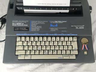 Vintage 1988 Smith Corona SL600 Model 5A Electric Typewriter Made In USA 3