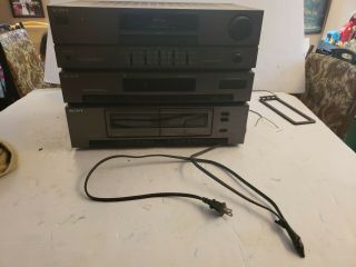Sony Hst221 Stereo Component System Rack Double Cassette Tape Equalizer Vintage