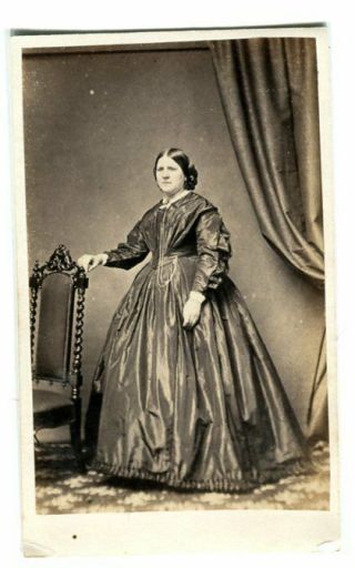 Early Cdv Young Lady Fashion 1860’s By Nurse Of Burnham Market Norfolk