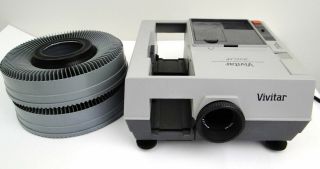 Vintage Vivitar 3000af Slide Projector Remote Auto Focus,  2 Trays