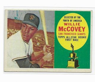 1960 Topps Willie Mccovey Giants Rookie Rc 316 Vintage