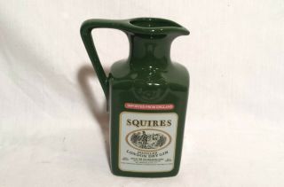 Vintage Squires London Dry Gin Ceramic Liquor Pitcher Decanter Jug