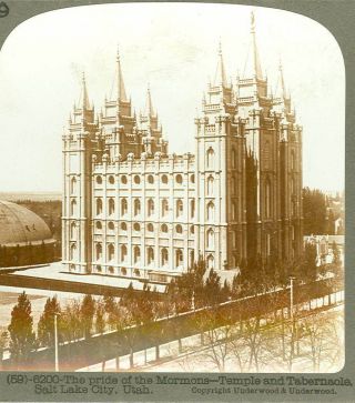 Wsa6937 U&u 6200 Pride Of Mormons Temple & Tabernacle Salt Lake City Utah D