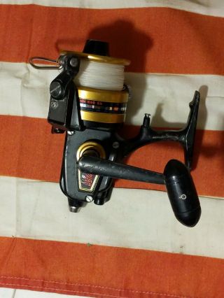 Penn 650ss Vintage Spinning Fishing Reel High Speed Made In Usa Black Gold