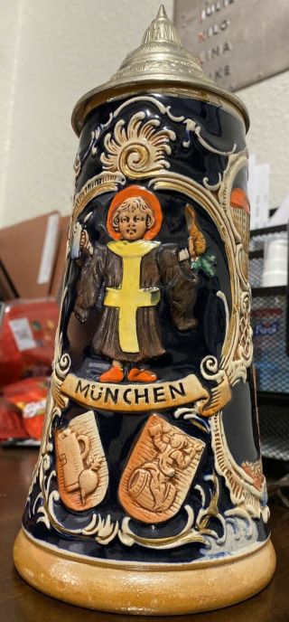 10 " Marzi & Remy German Beer Stein,  " Munich Child " Mode 3102,  0.  5l
